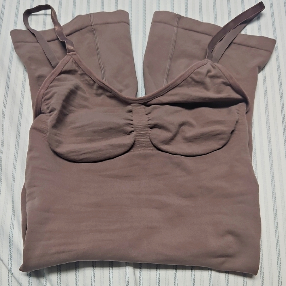 Brown Spaghetti Strap Shapewear